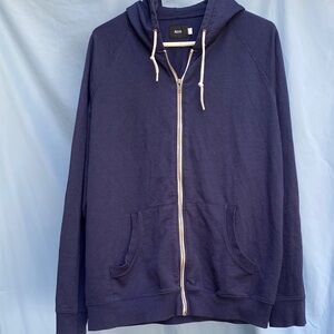 BDG Men's Deep Blue Zip-Up Sweater